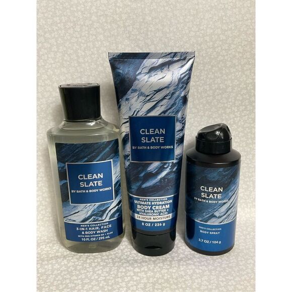 Bath and Body Works Men’s CLEAN SLATE 3 Piece Set - Picture 5 of 5